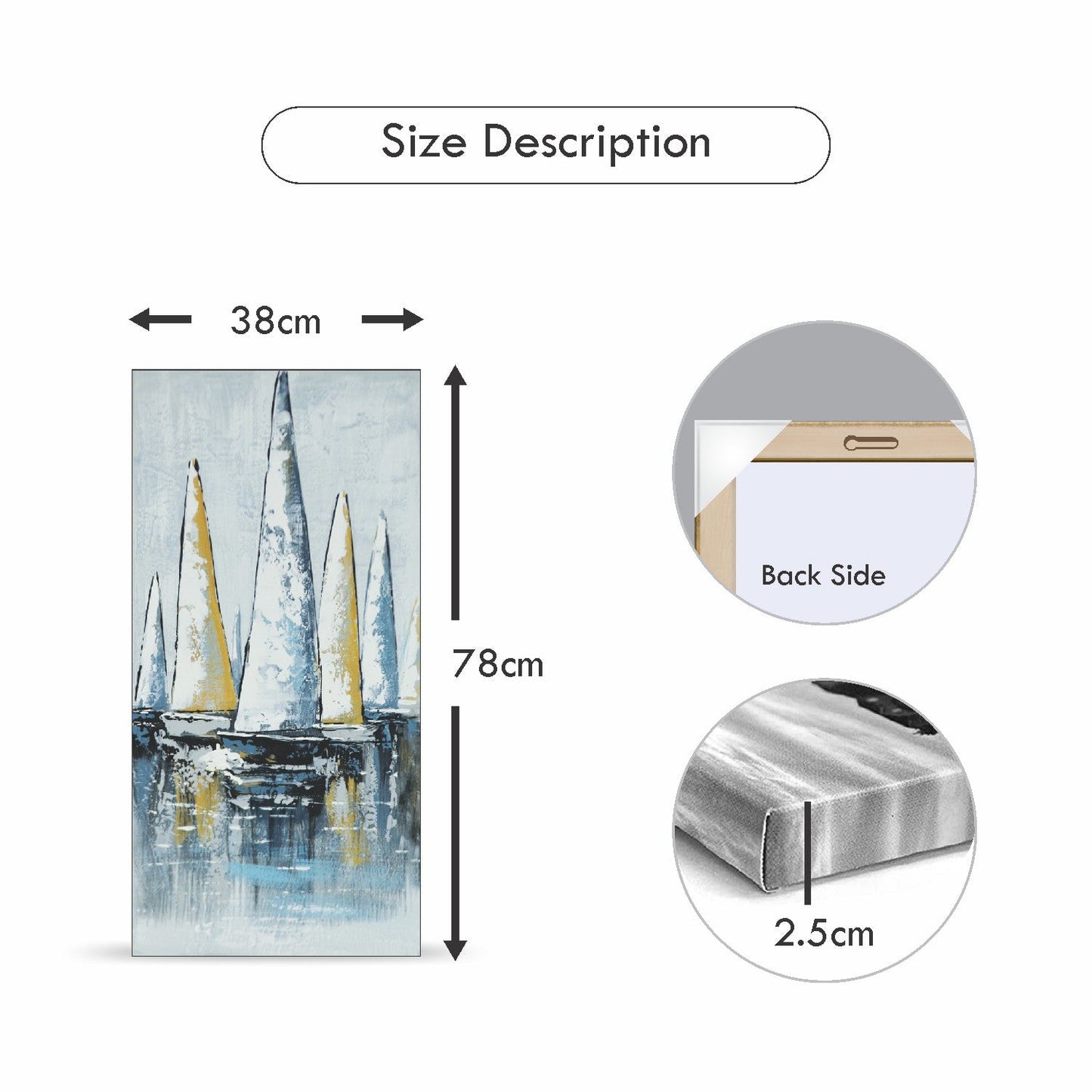 VON CASA Sailing Ships Oil Painting Artwork
