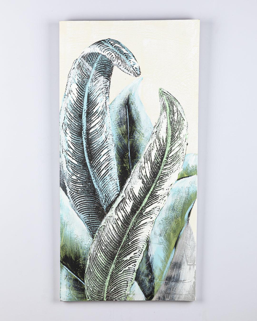 VON CASA Hand Painted Big Leaf Oil Painting on Canvas - VON CASA - VON CASA