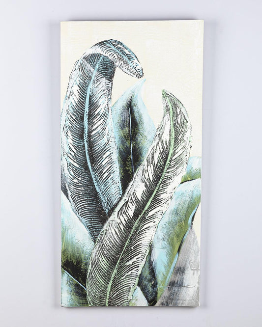 VON CASA Hand Painted Big Leaf Oil Painting on Canvas - VON CASA - VON CASA