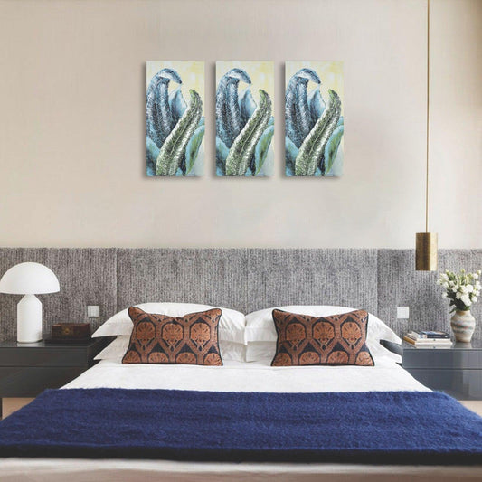VON CASA Hand Painted Big Leaf Oil Painting on Canvas - VON CASA - VON CASA
