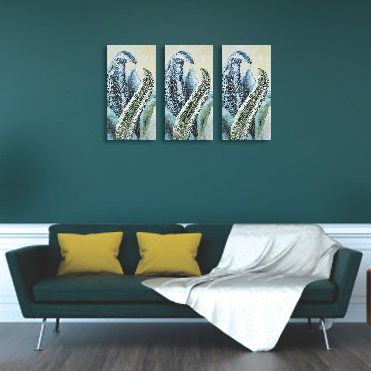 VON CASA Hand Painted Big Leaf Oil Painting on Canvas - VON CASA - VON CASA