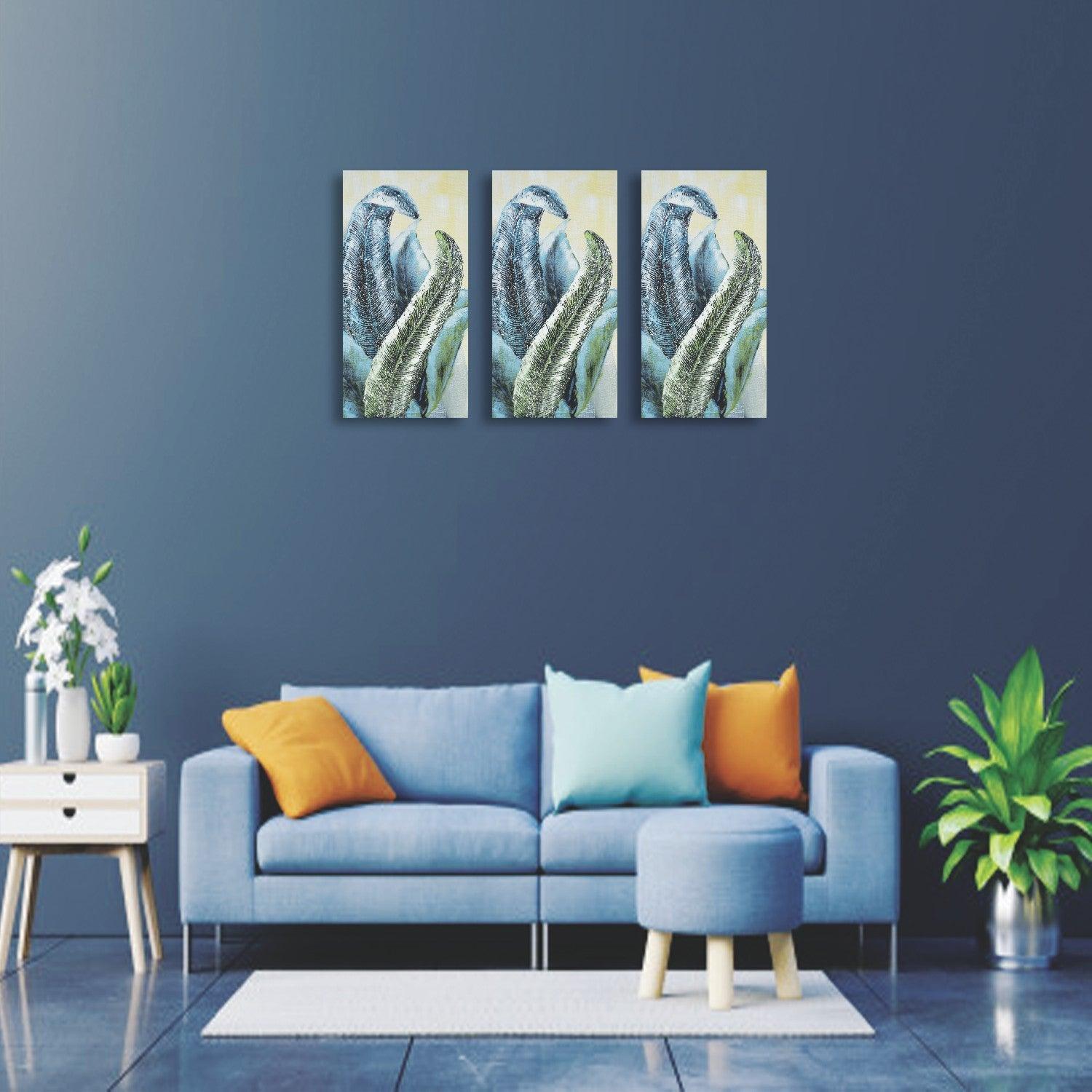 VON CASA Hand Painted Big Leaf Oil Painting on Canvas - VON CASA - VON CASA