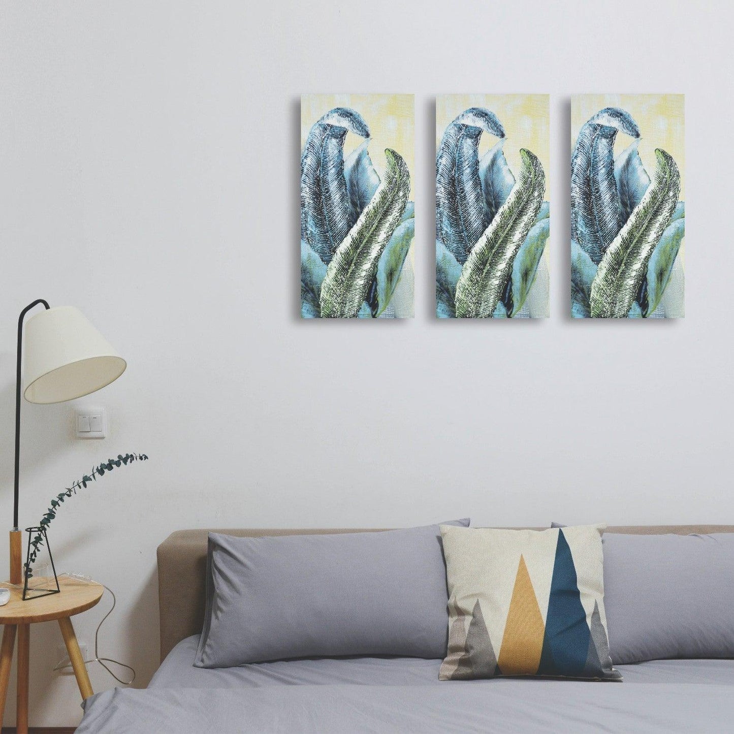VON CASA Hand Painted Big Leaf Oil Painting on Canvas - VON CASA - VON CASA