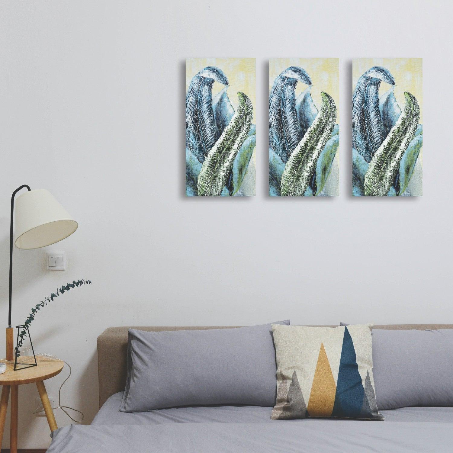 VON CASA Hand Painted Big Leaf Oil Painting on Canvas - VON CASA - VON CASA
