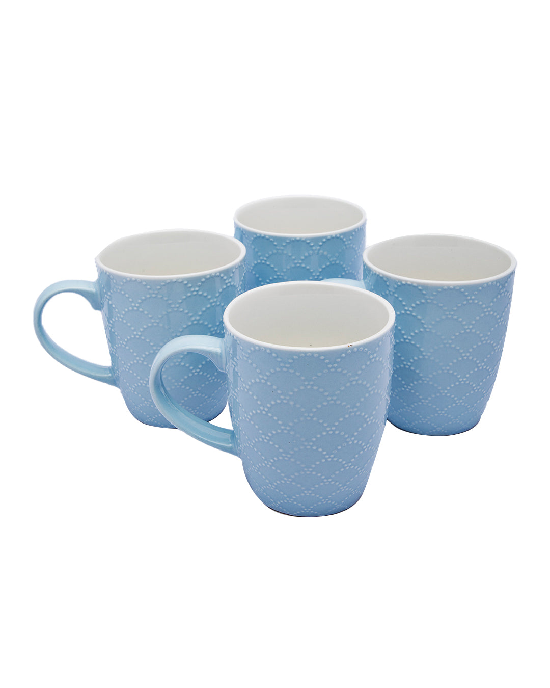 VON CASA Honey Embossed Tea & Coffee Mug - Set of 4, 24mL