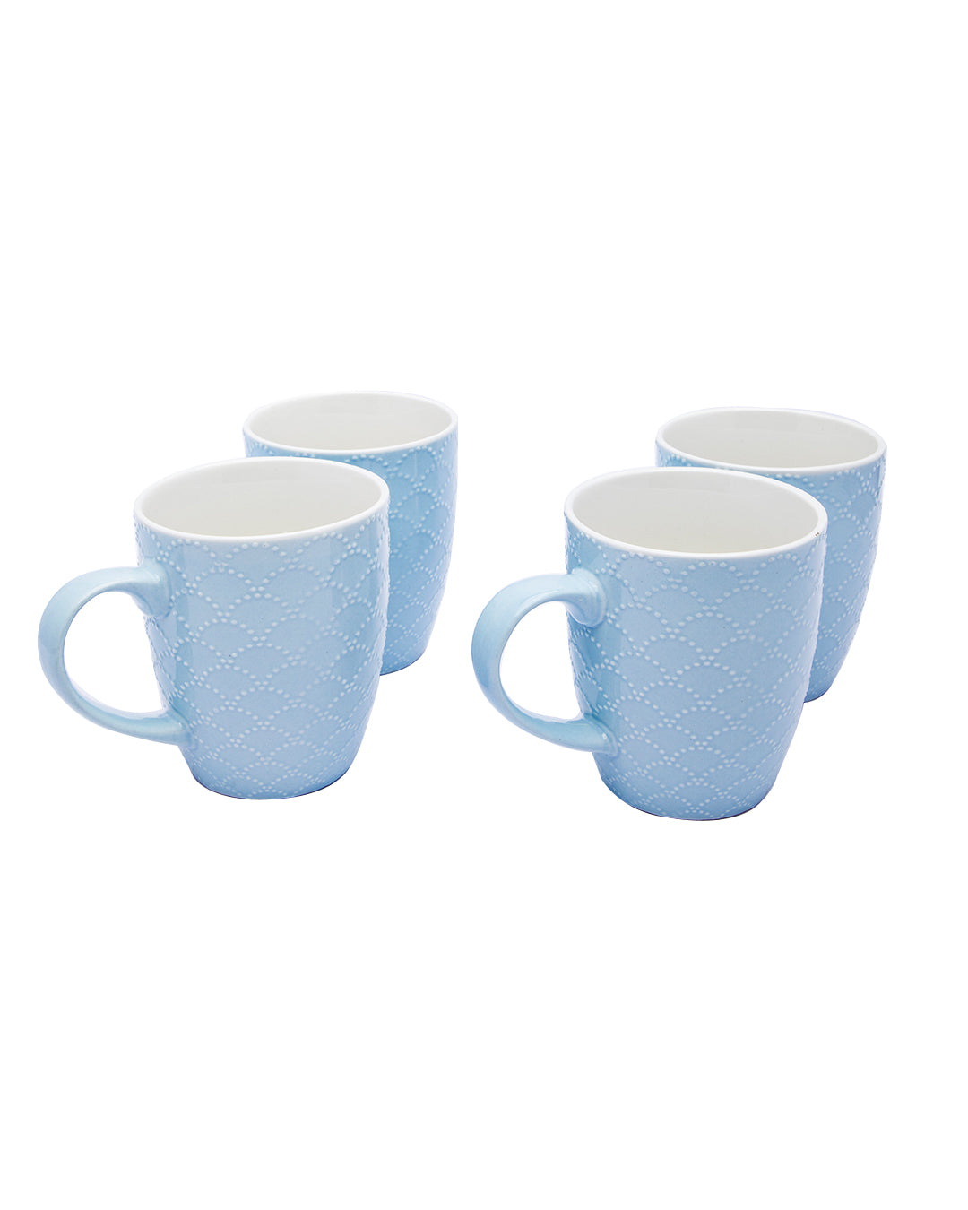 VON CASA Honey Embossed Tea & Coffee Mug - Set of 4, 24mL