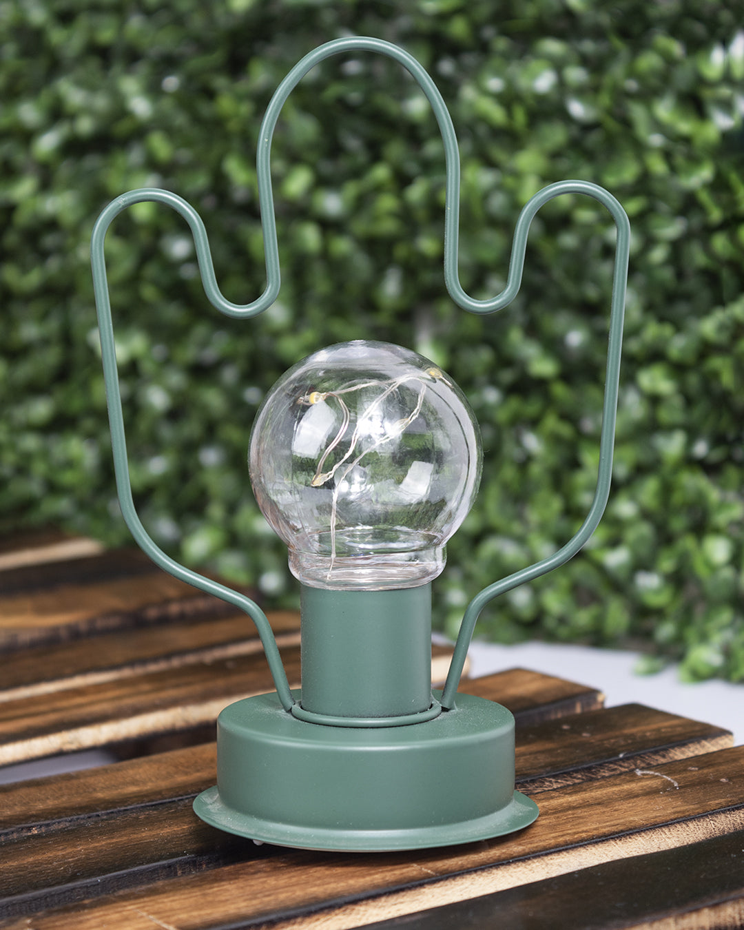 VON CASA Decorative Bulb, Light, Cordless, Battery Operated, Sacramento Green, Iron