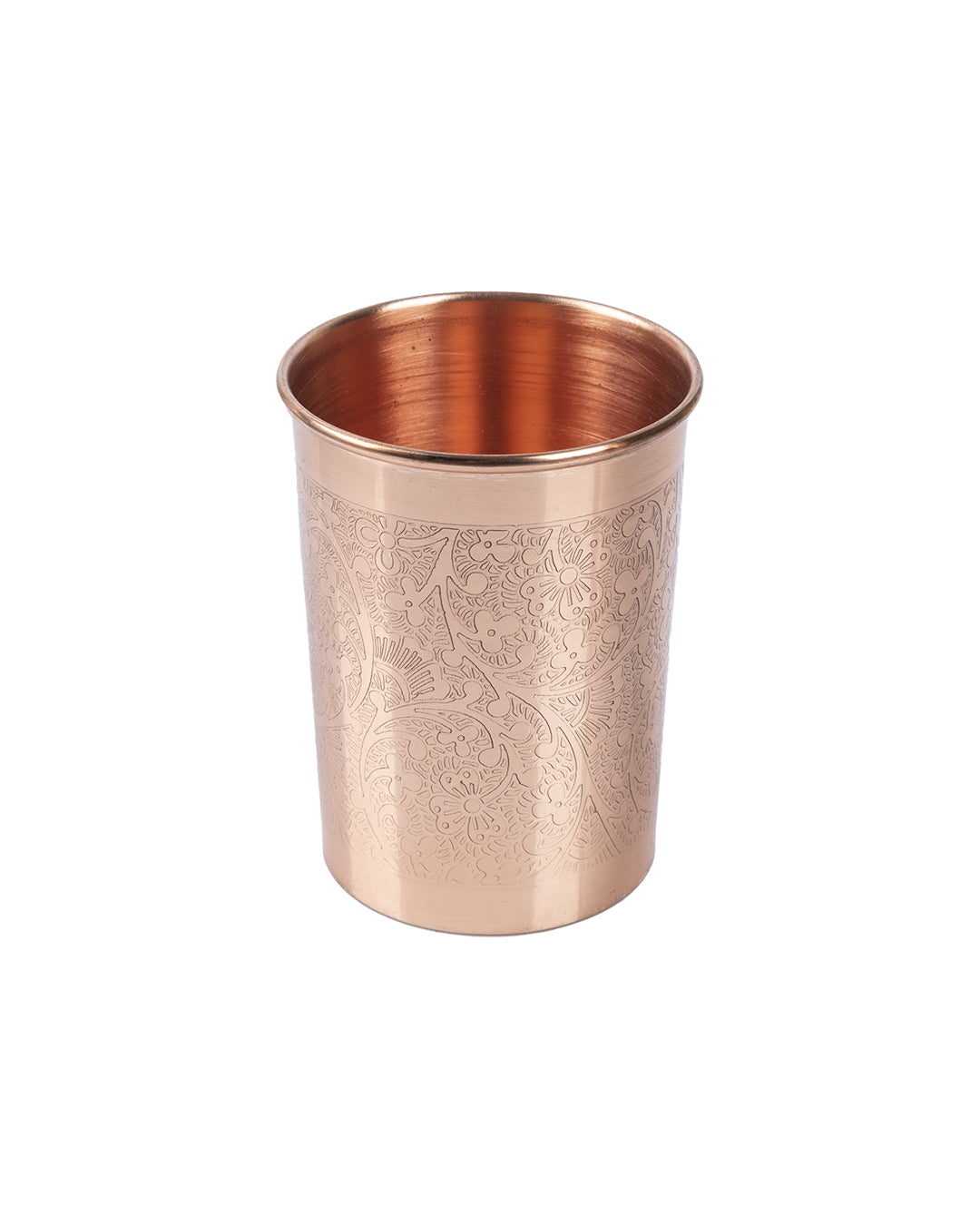 VON CASA Bottle with Tumbler Set, 1 Bottle, 2 Tumblers, Copper, Set of 3, 1 Litre