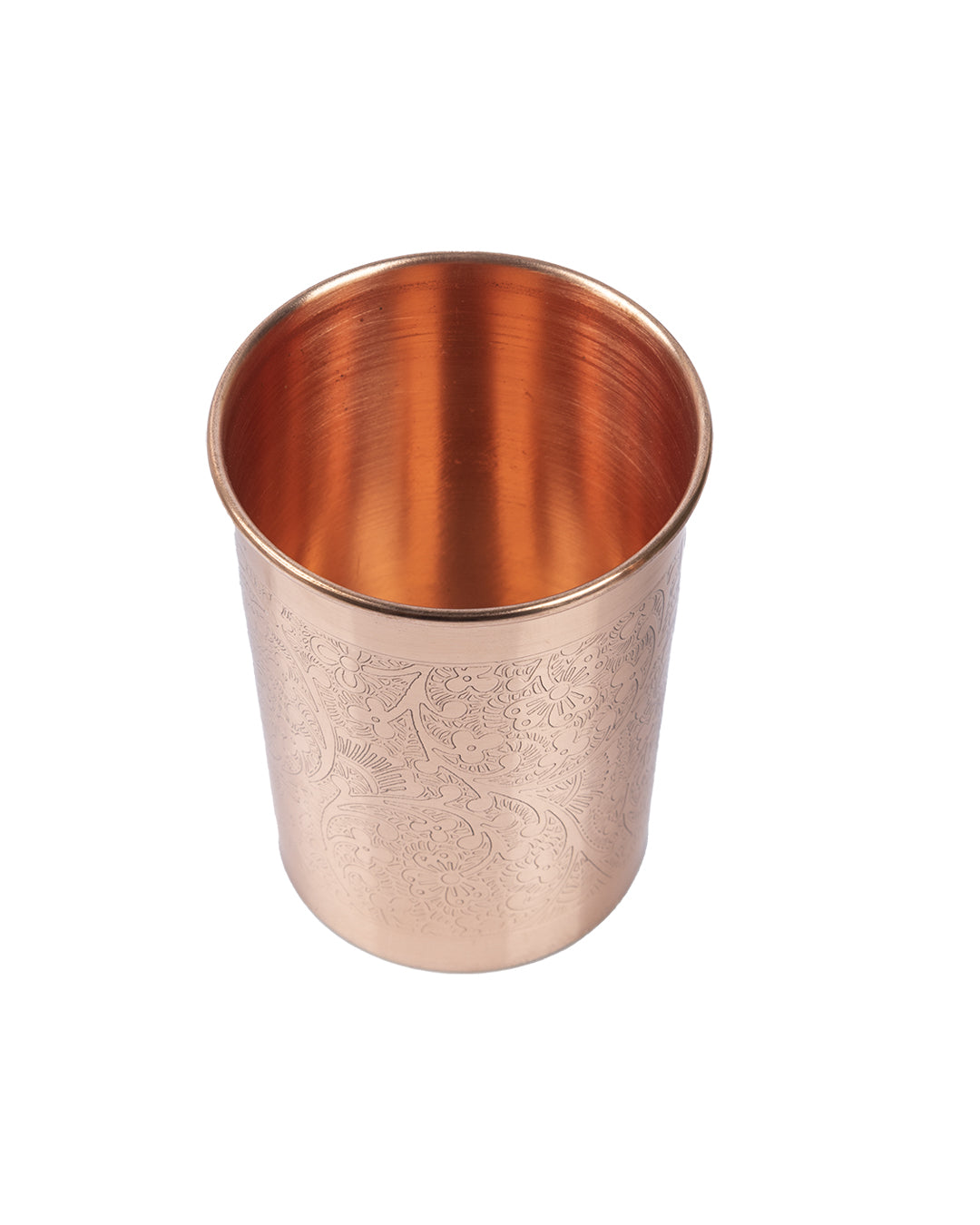 VON CASA Bottle with Tumbler Set, 1 Bottle, 2 Tumblers, Copper, Set of 3, 1 Litre