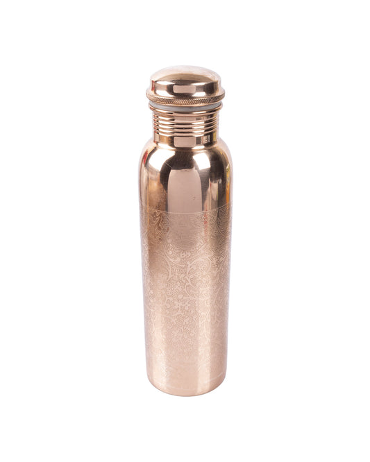 VON CASA Bottle with Tumbler Set, 1 Bottle, 2 Tumblers, Copper, Set of 3, 1 Litre