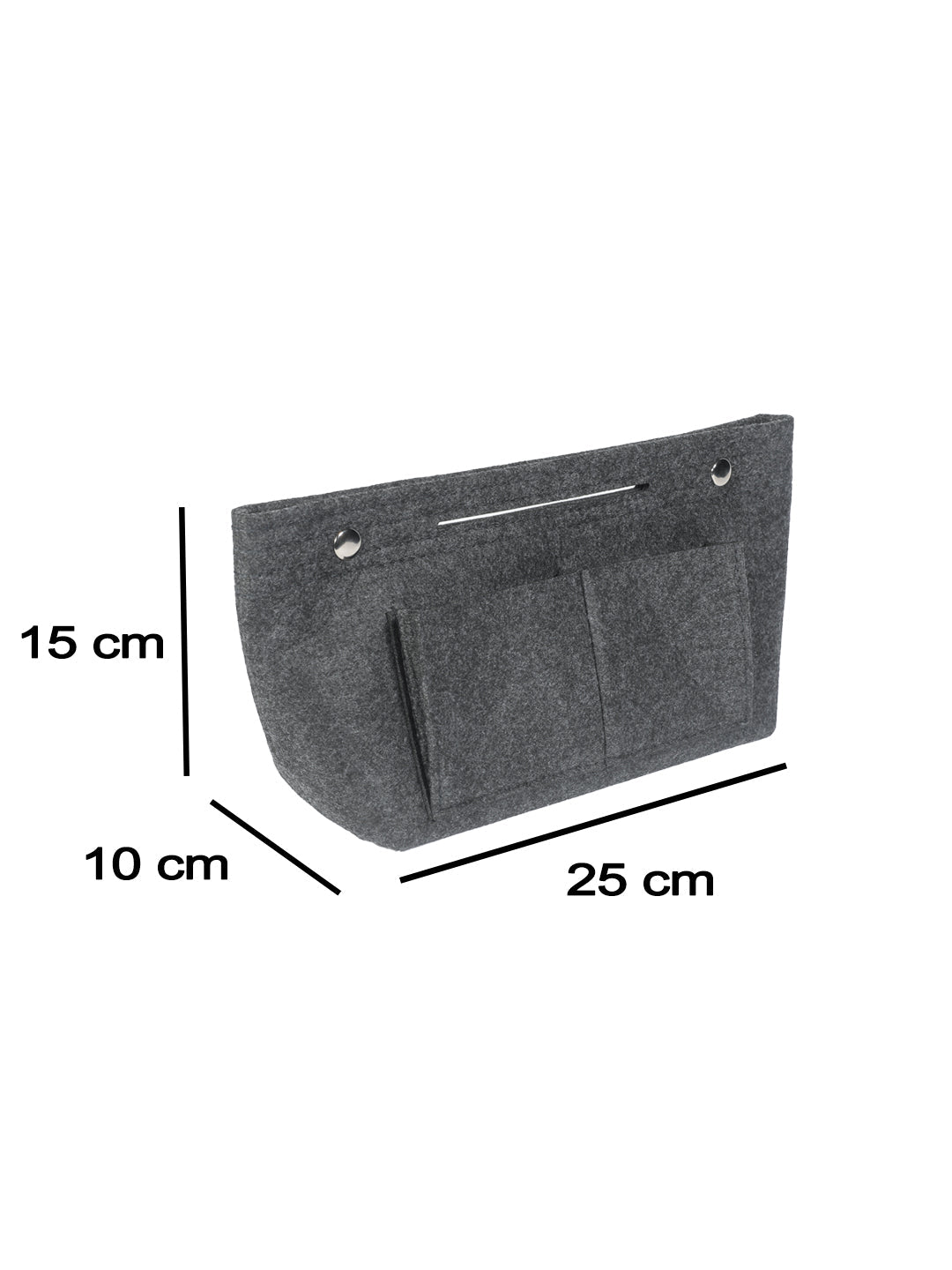 VON CASA Felt Home Storage Organizer - 25X10X15Cm - Dark Grey