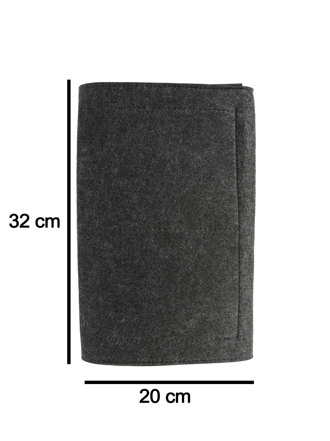 VON CASA Felt Home Storage Organizer - 32X20X0.2Cm - Dark Grey