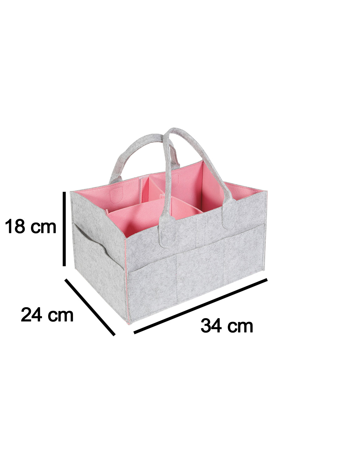 VON CASA Square Felt Home Storge Organizer - 34X24X18Cm