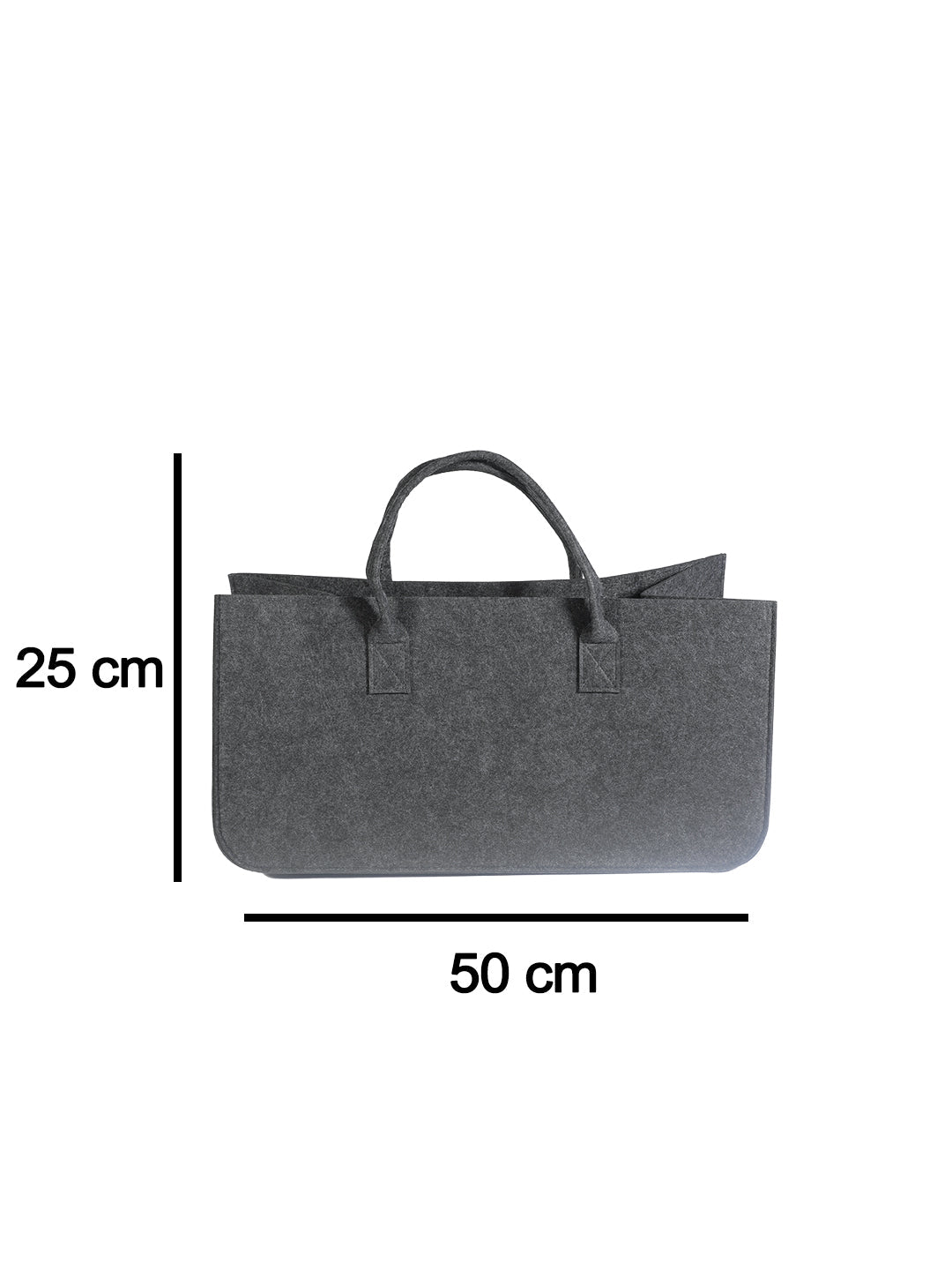 VON CASA Large Capacity Felt Bags For Storage Home - 50X25X25Cm - Dark Grey