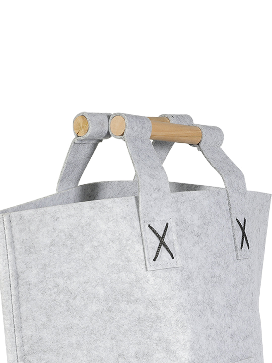 VON CASA Nordic Felt Storage Basket - Light Grey
