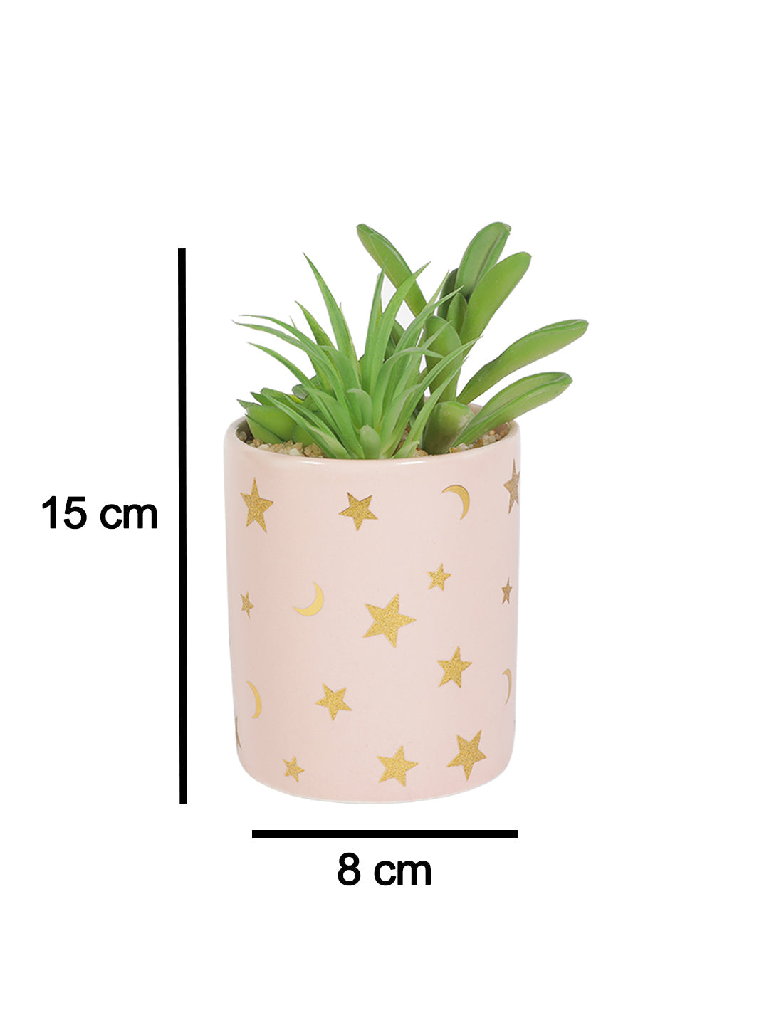 VON CASA Fake Aloevera Planter Pot - Pink
