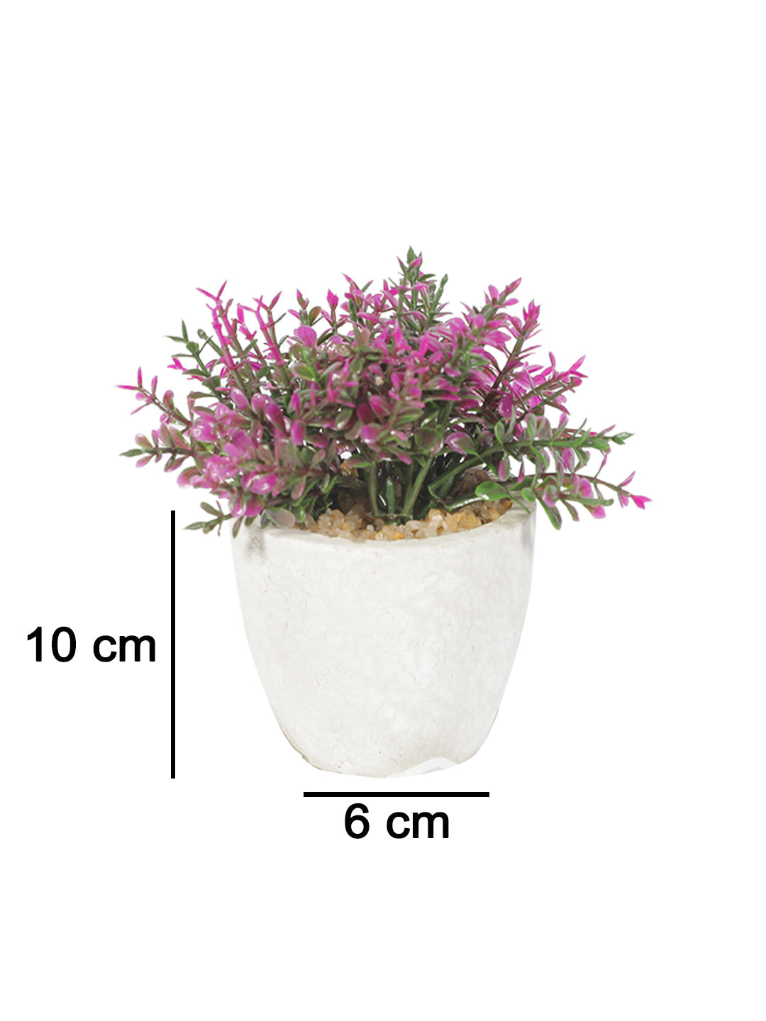 VON CASA Round Plastic small Leaf Pot - White