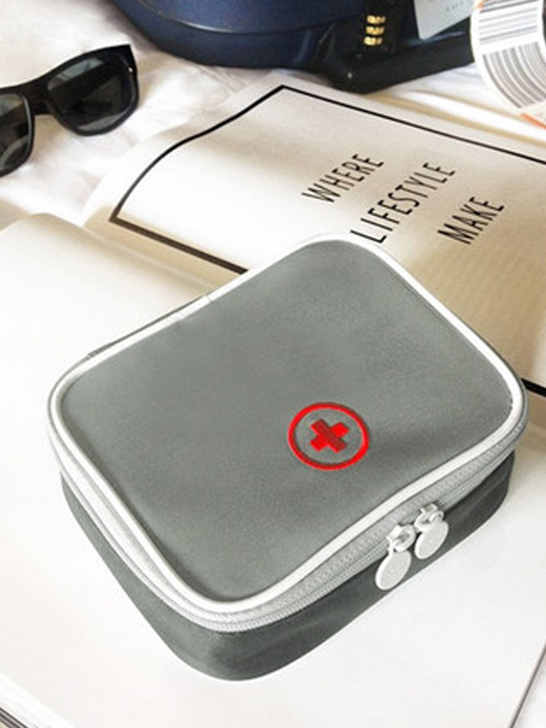 VON CASA Empty First Aid Box - Grey
