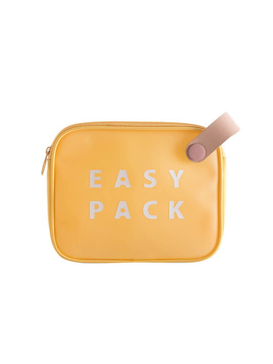 VON CASA Yellow Plastic Travel Pouch