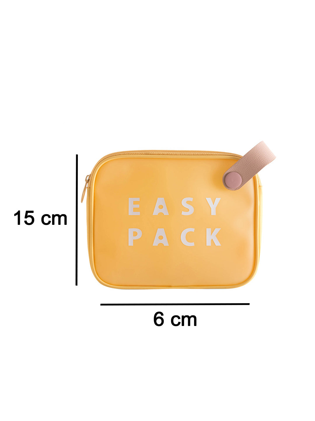 VON CASA Yellow Plastic Travel Pouch