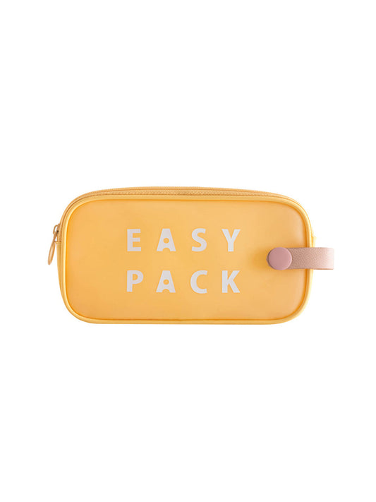 VON CASA Rectangular Plastic Travel Pouch - Yellow
