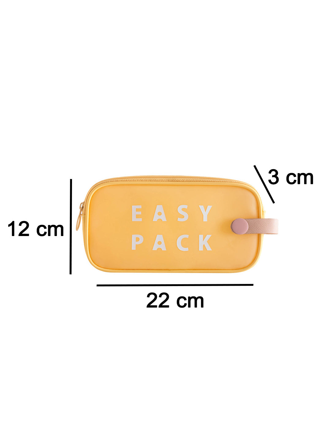 VON CASA Rectangular Plastic Travel Pouch - Yellow