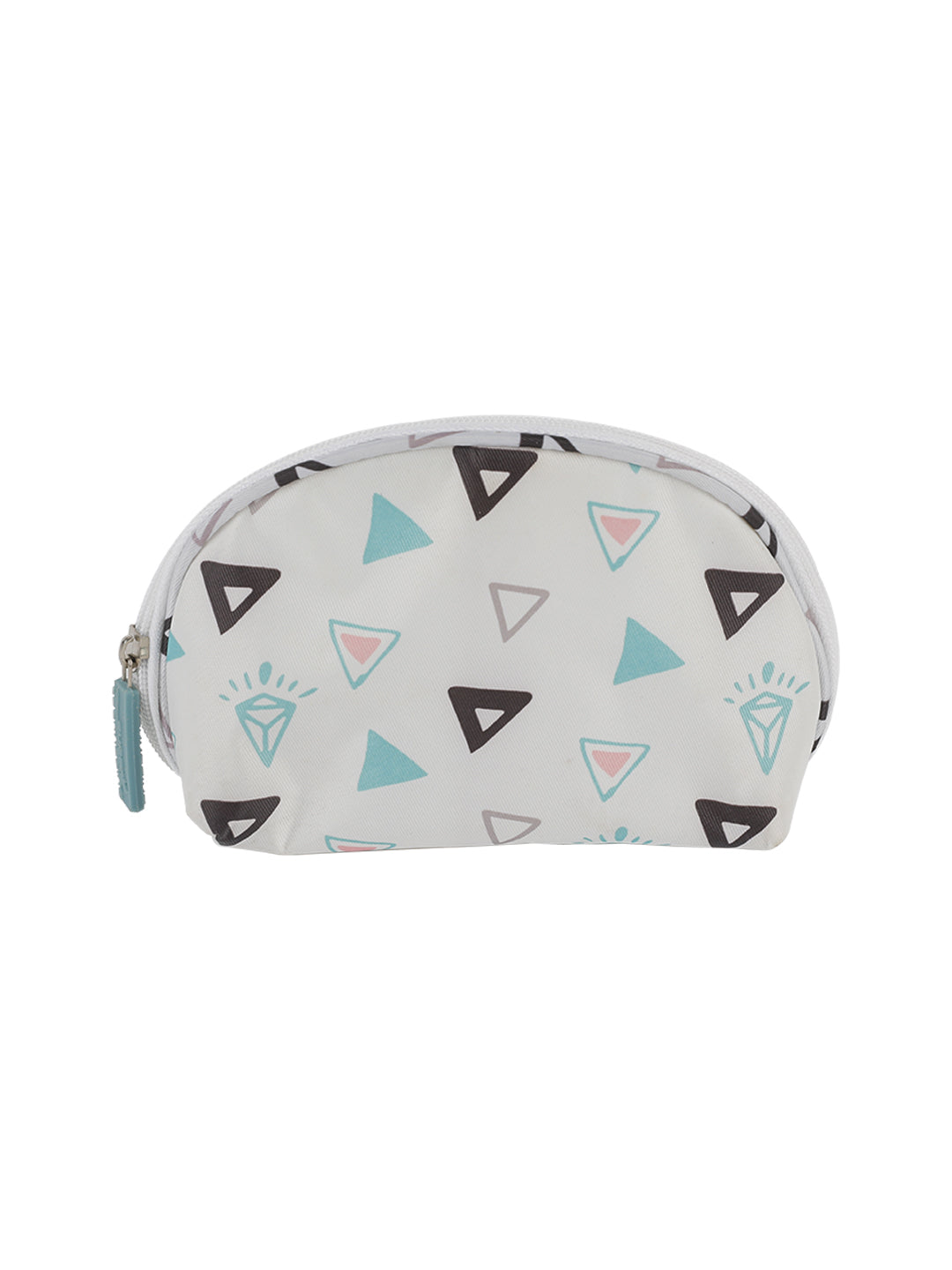 VON CASA Travel Toiletries Pouch - D Shape, White