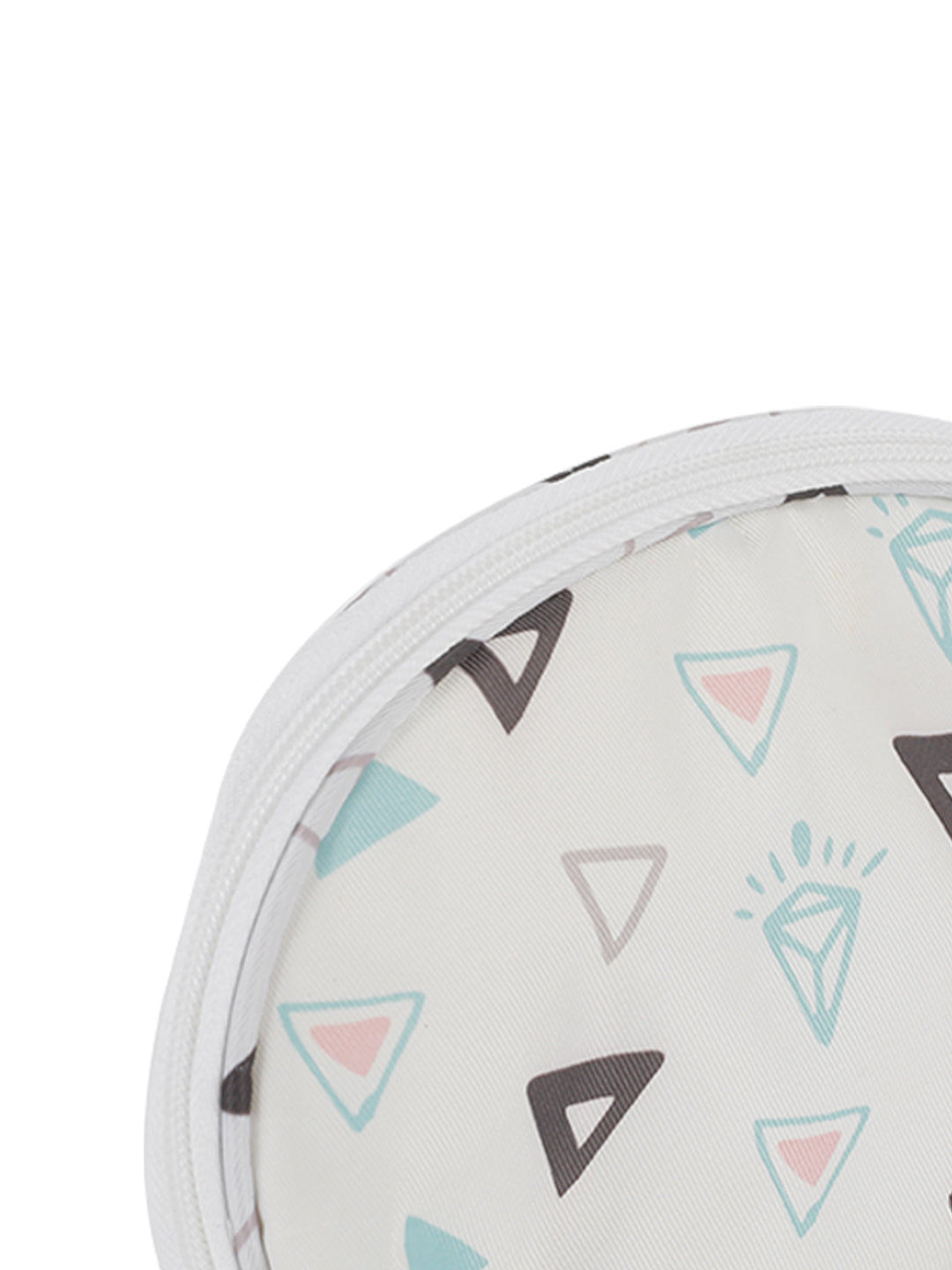 VON CASA Travel Toiletries Pouch - D Shape, White