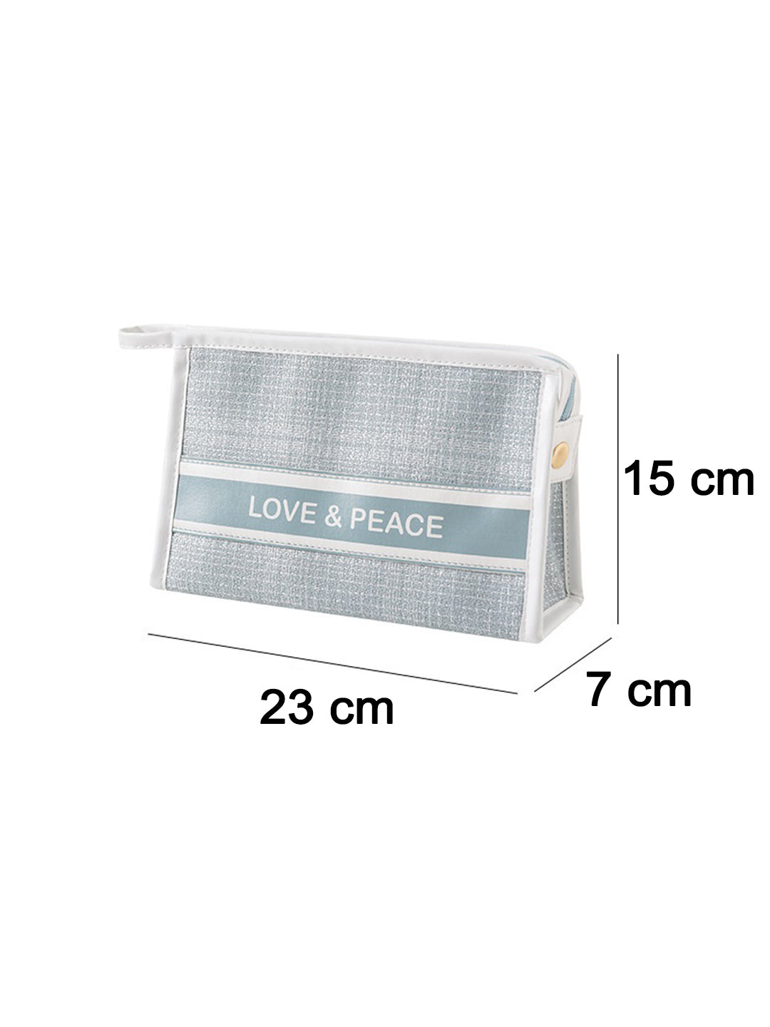 VON CASA Trapezoid Grey Multicolorpurpose Travel Pouch - 23X7.2X15.2Cm