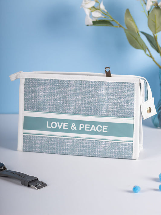 VON CASA Trapezoid Grey Multicolorpurpose Travel Pouch - 23X7.2X15.2Cm