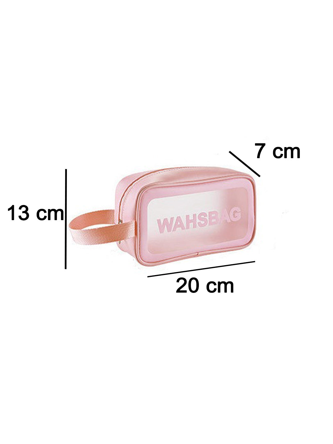 VON CASA Portable Zipper Travel Toiletry Bag - Pink