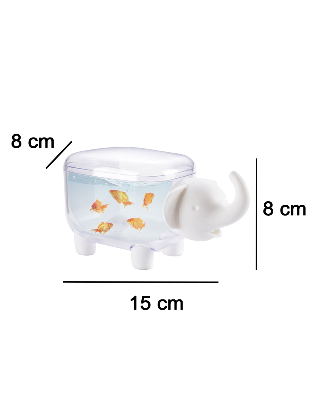 VON CASA Elephant Shaped Plastic Box - 15X8X8Cm - White