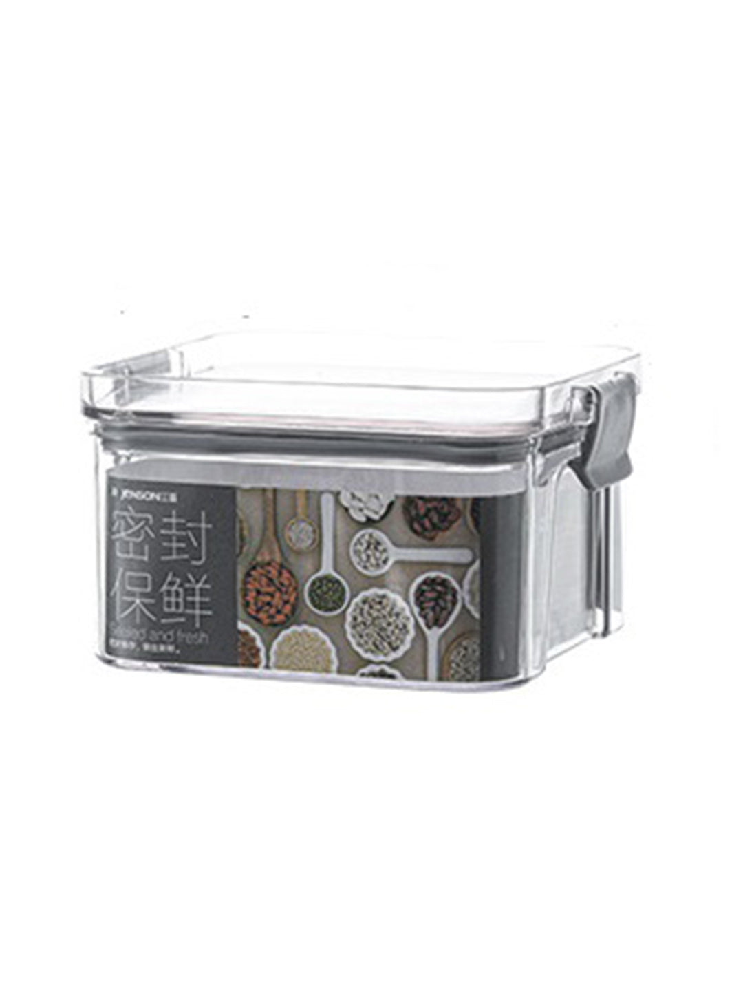 VON CASA Tiny Plastic Storage Container - Transparent & Grey