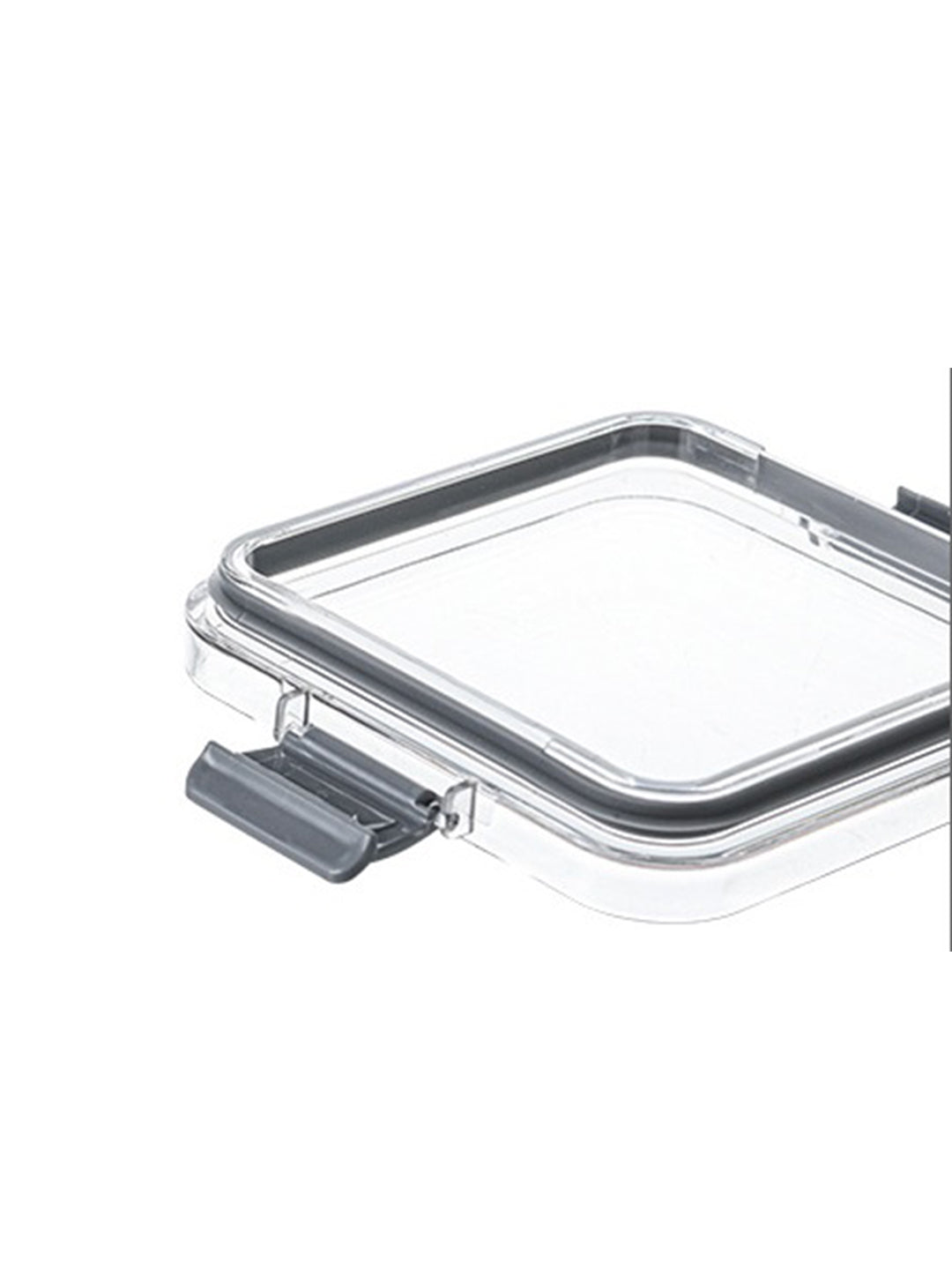 VON CASA Tiny Plastic Storage Container - Transparent & Grey