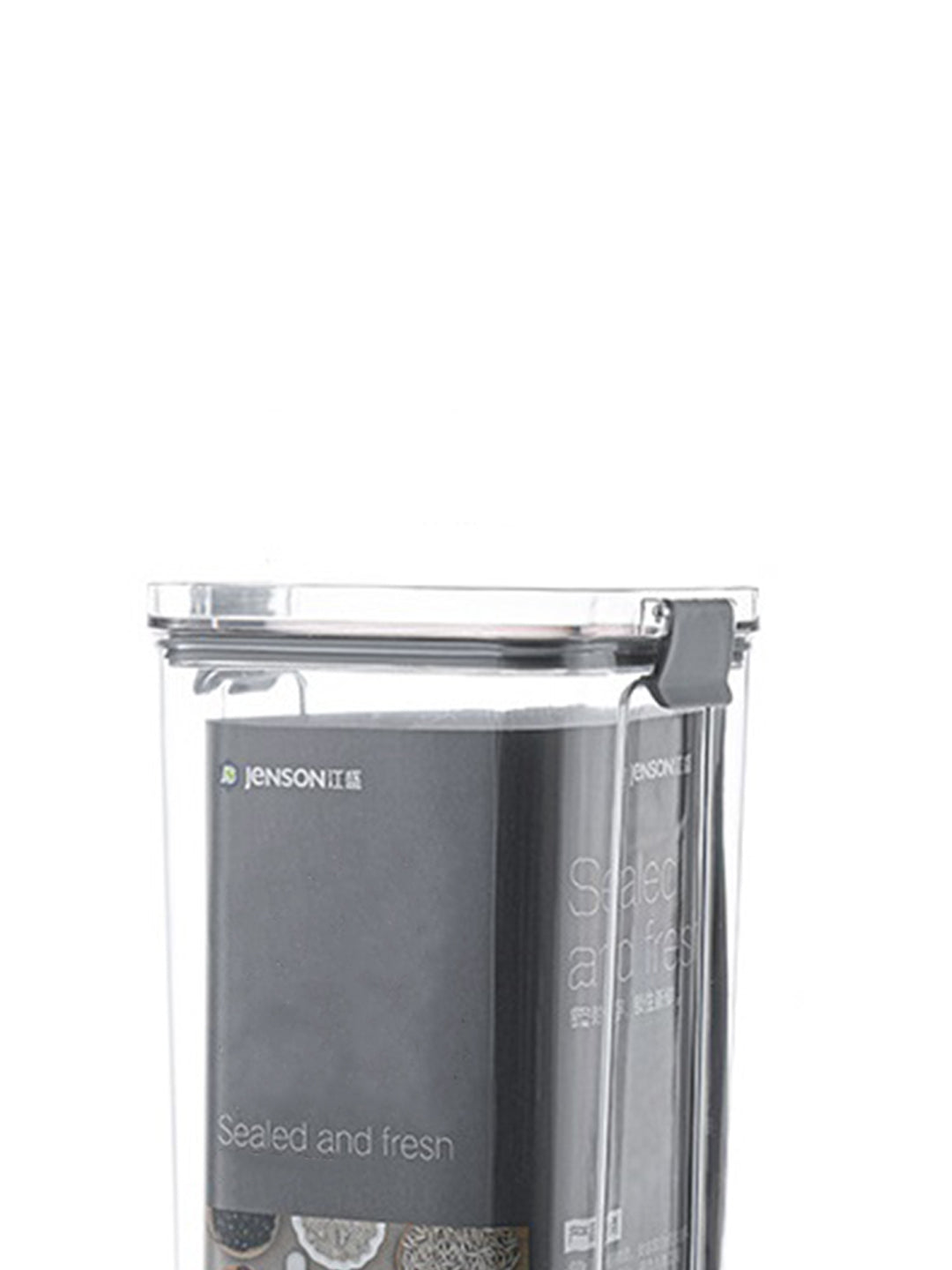 VON CASA Tall Plastic Storage Container - Transparent & Grey