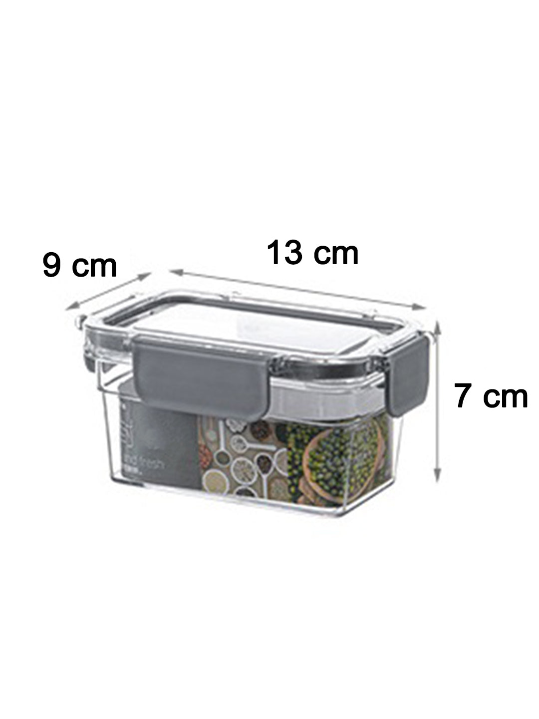 VON CASA Small Plastic Air Tight Container - Transparent