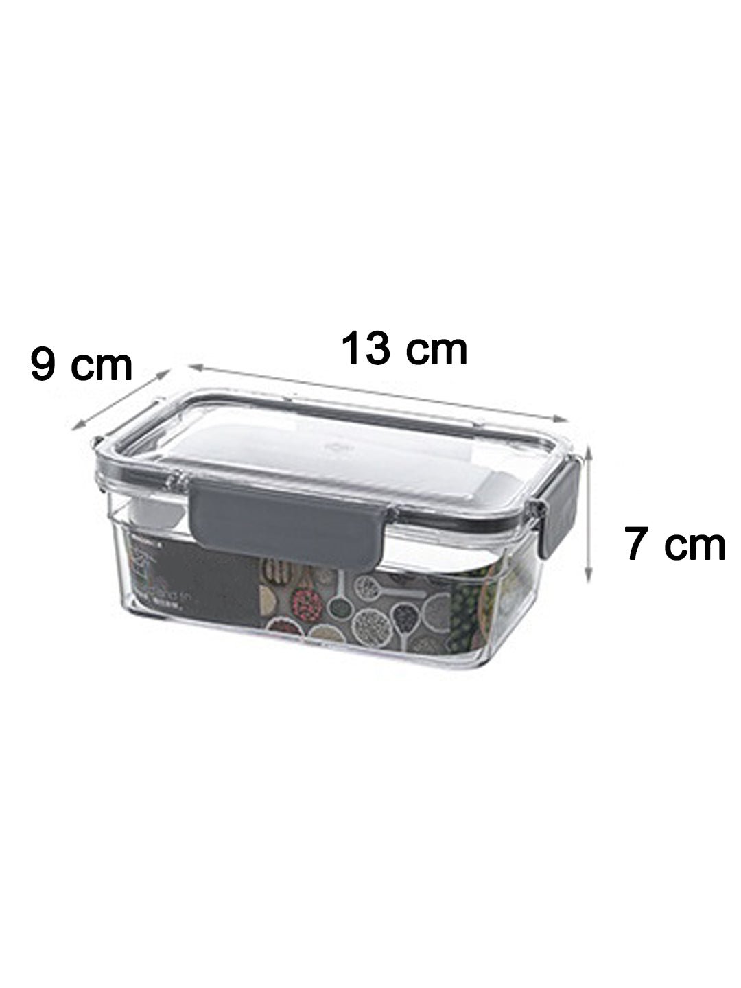 VON CASA Rectangular Plastic Air Tight Container - Transparent