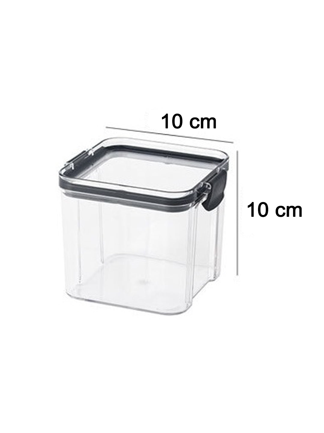 VON CASA Kitchen Storage Box - Transparent, 10 X 10 X 9.5cm