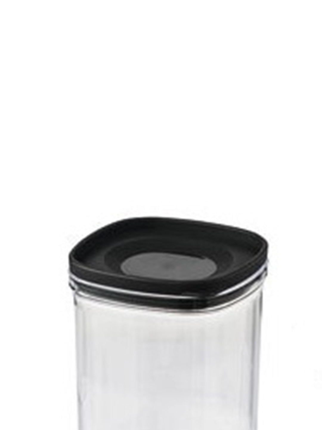 VON CASA Kitchen Cabinet Medium Airtight Plastic Containers - Black, Transparent