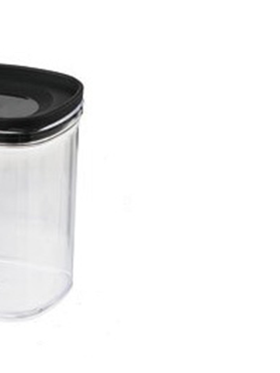 VON CASA Kitchen Cabinet Medium Airtight Plastic Containers - Black, Transparent
