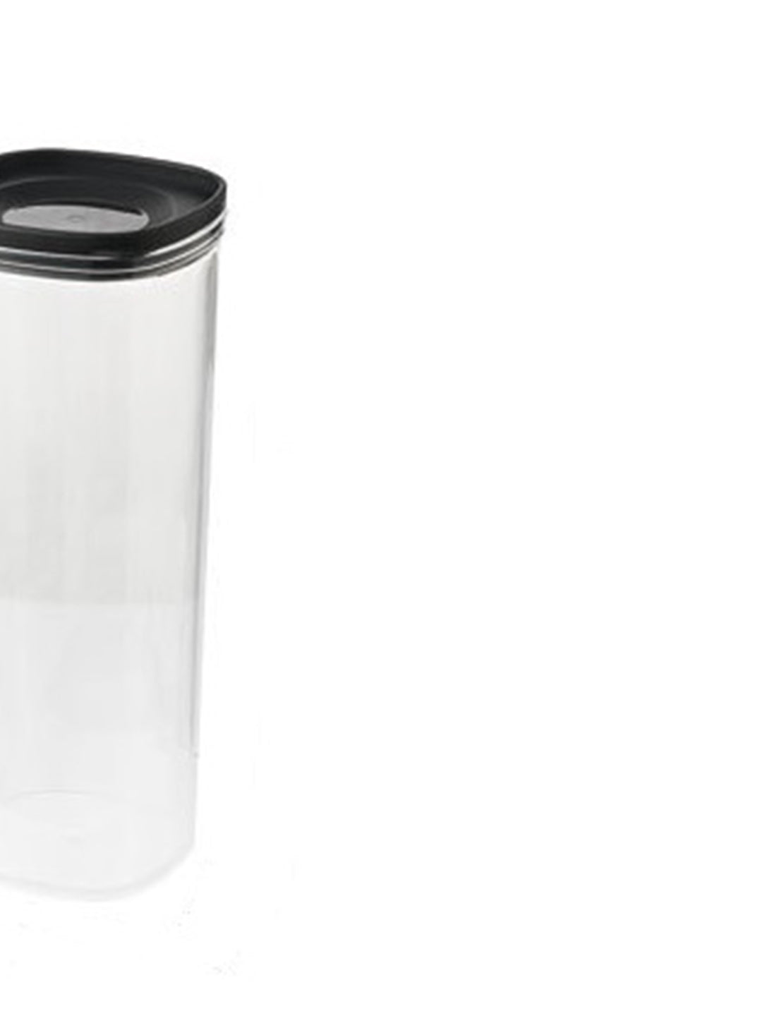 VON CASA Kitchen Cabinet Tall Airtight Plastic Containers - Black, Transparent
