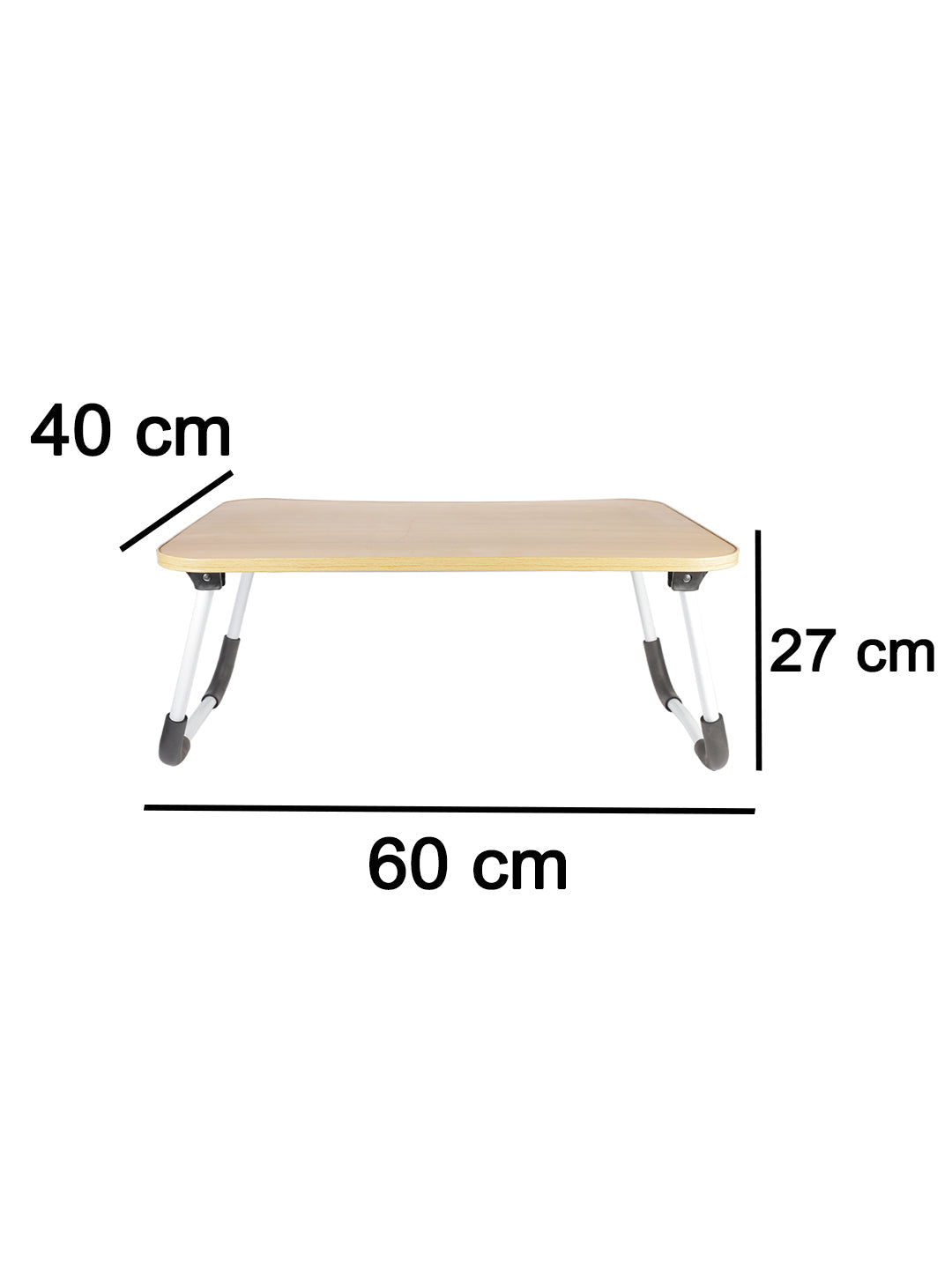 VON CASA Foldable And Portable Wooden Laptop Table - Grayish Yellow