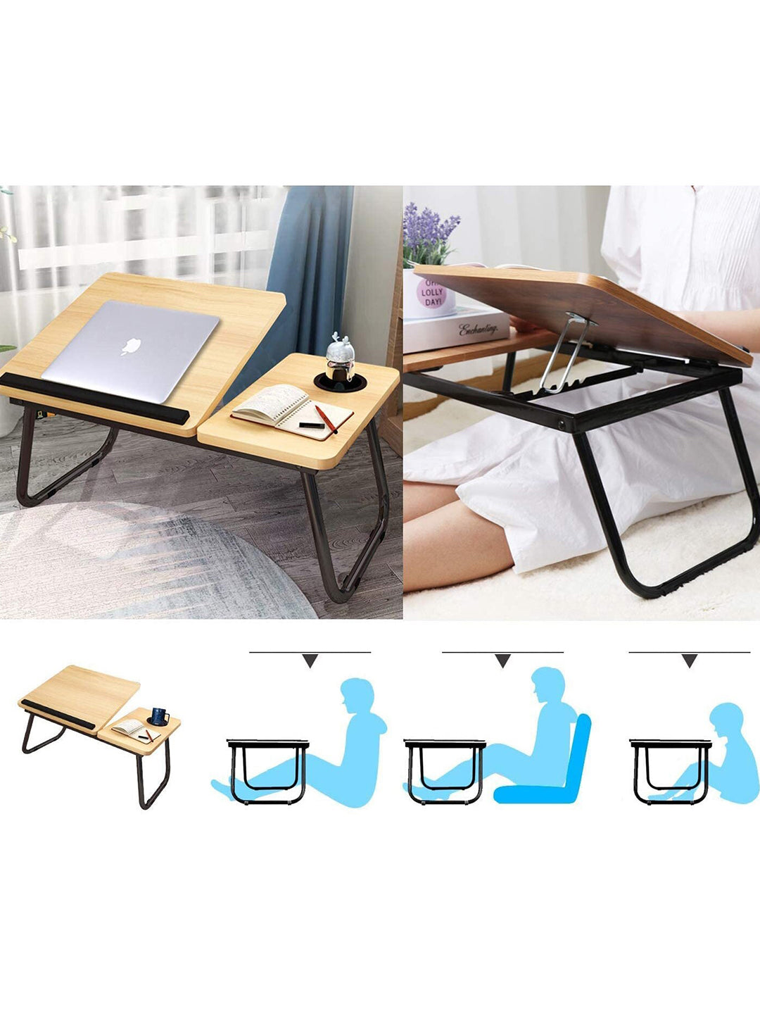 VON CASA Multicolor-Purpose Laptop Table - Off White