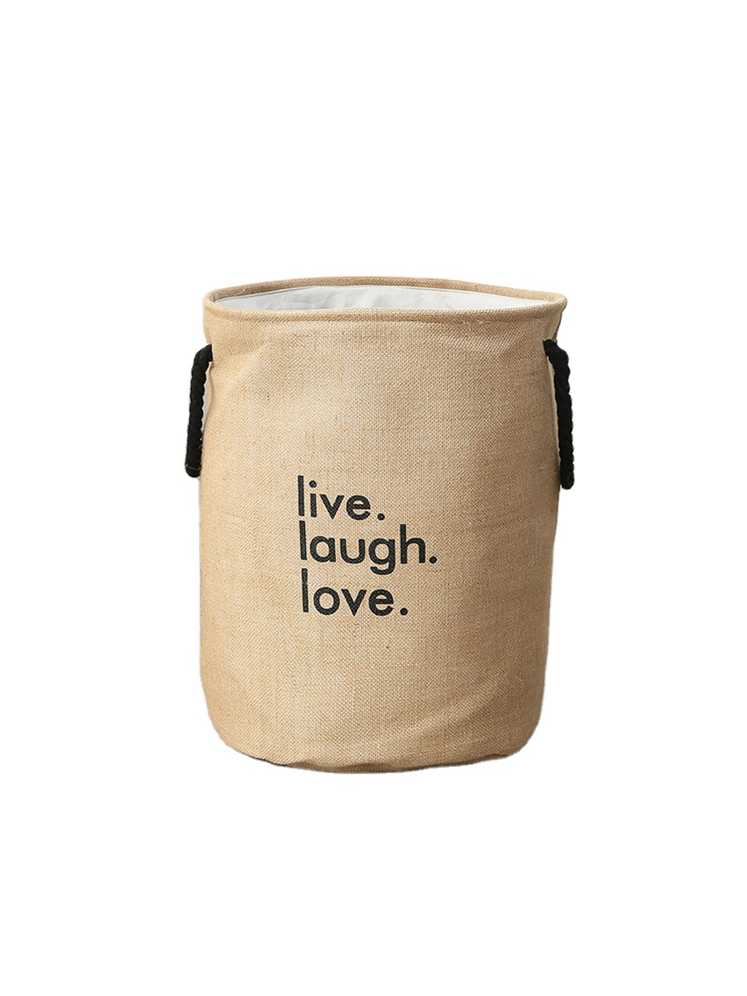 VON CASA Canvas Laundry Storage Basket - 80 Litre - Beige