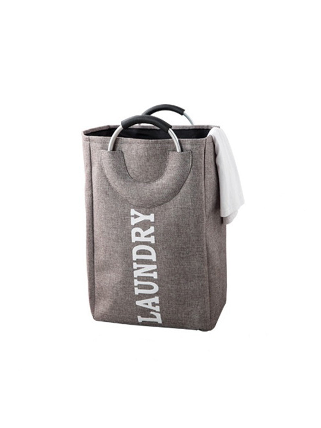 VON CASA Large Canvas Laundry Basket With Handle - 50 Litre - Cloudy Grey