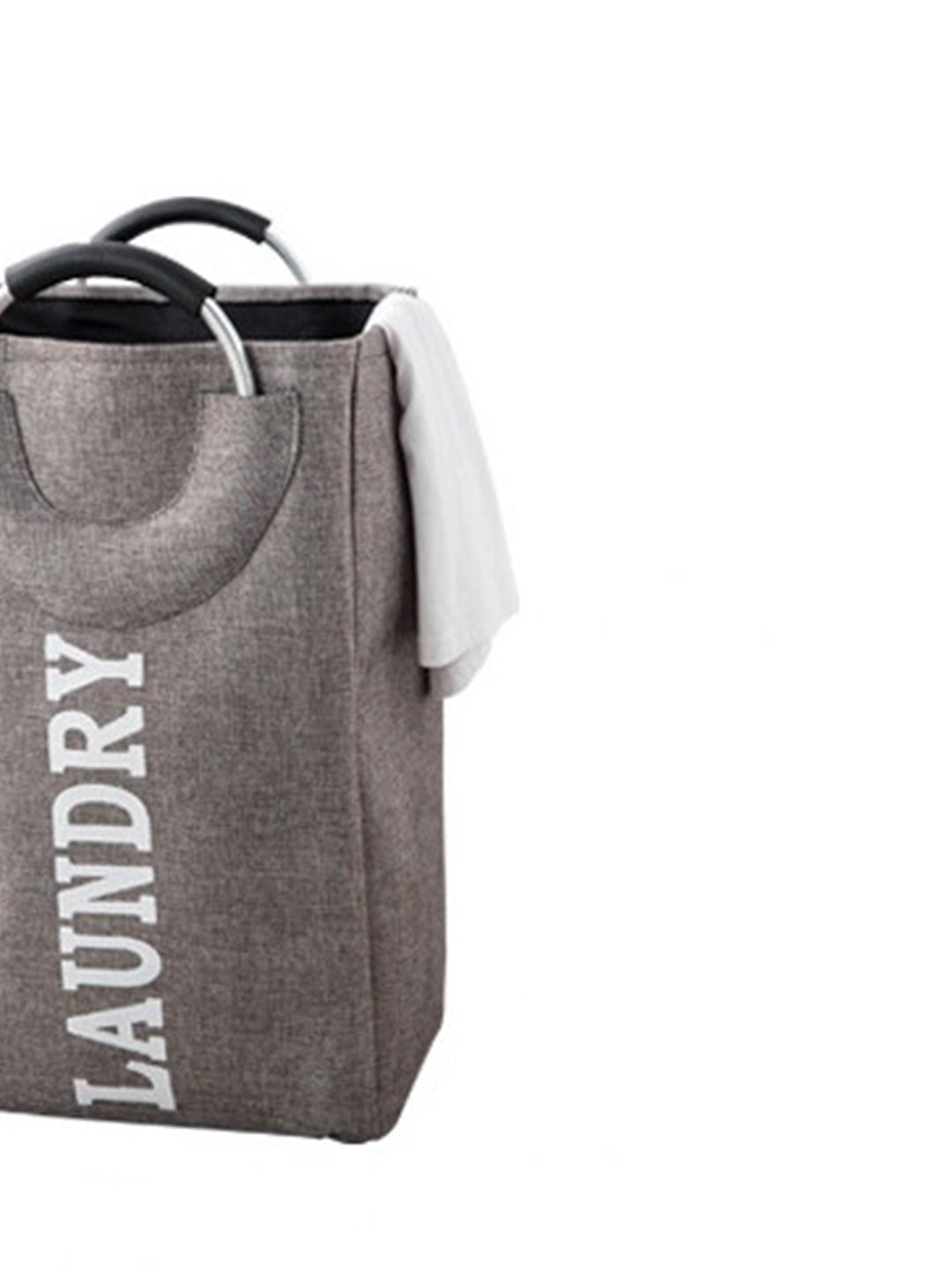 VON CASA Large Canvas Laundry Basket With Handle - 50 Litre - Cloudy Grey