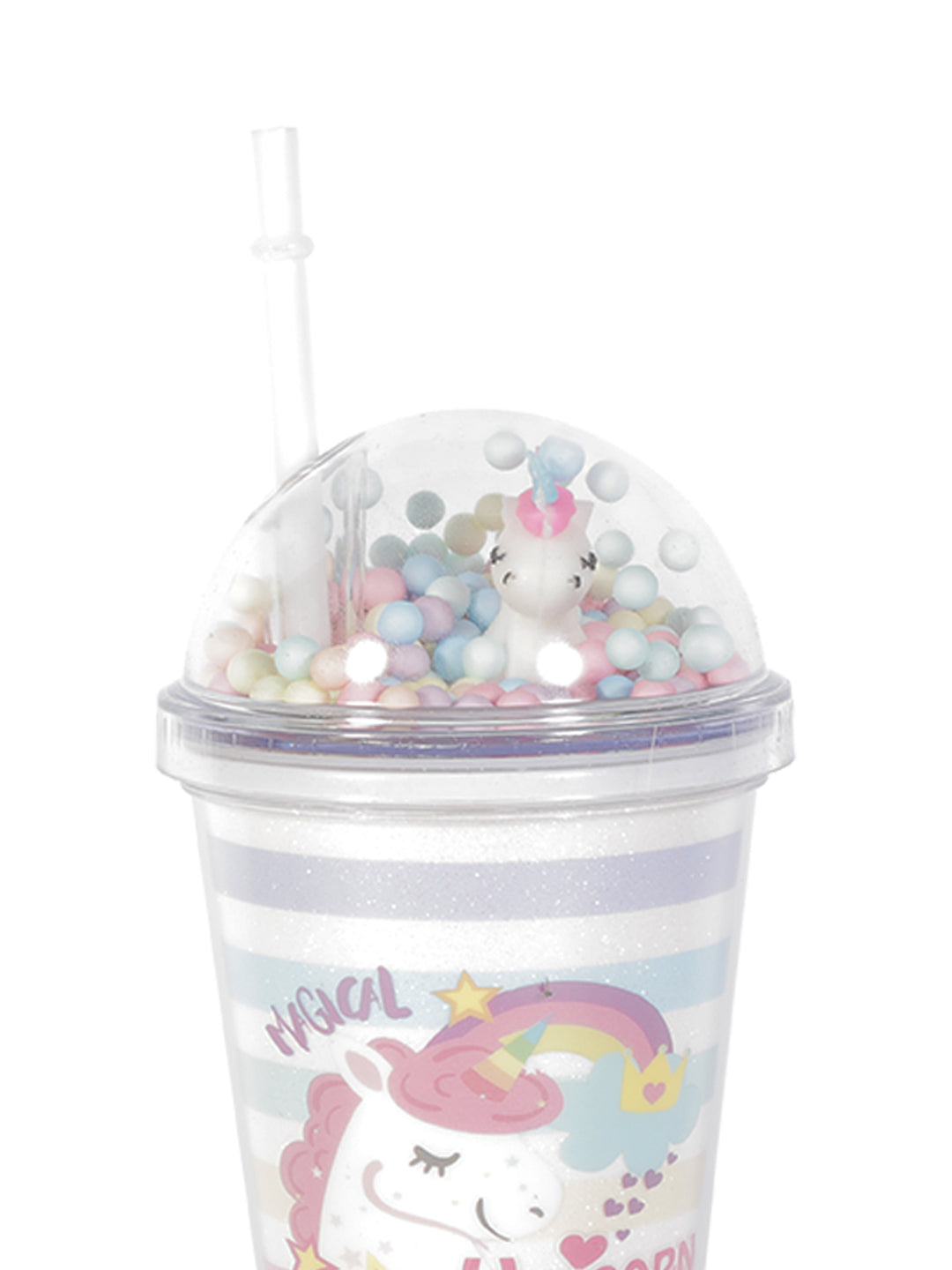 VON CASA 400Ml Sipper Tumbler With Straw Lid - White