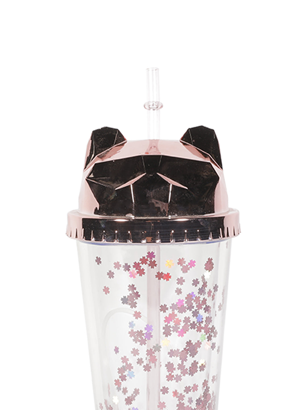 VON CASA 380Ml Rose Gold Cat Ear Travel Sipper With Straw