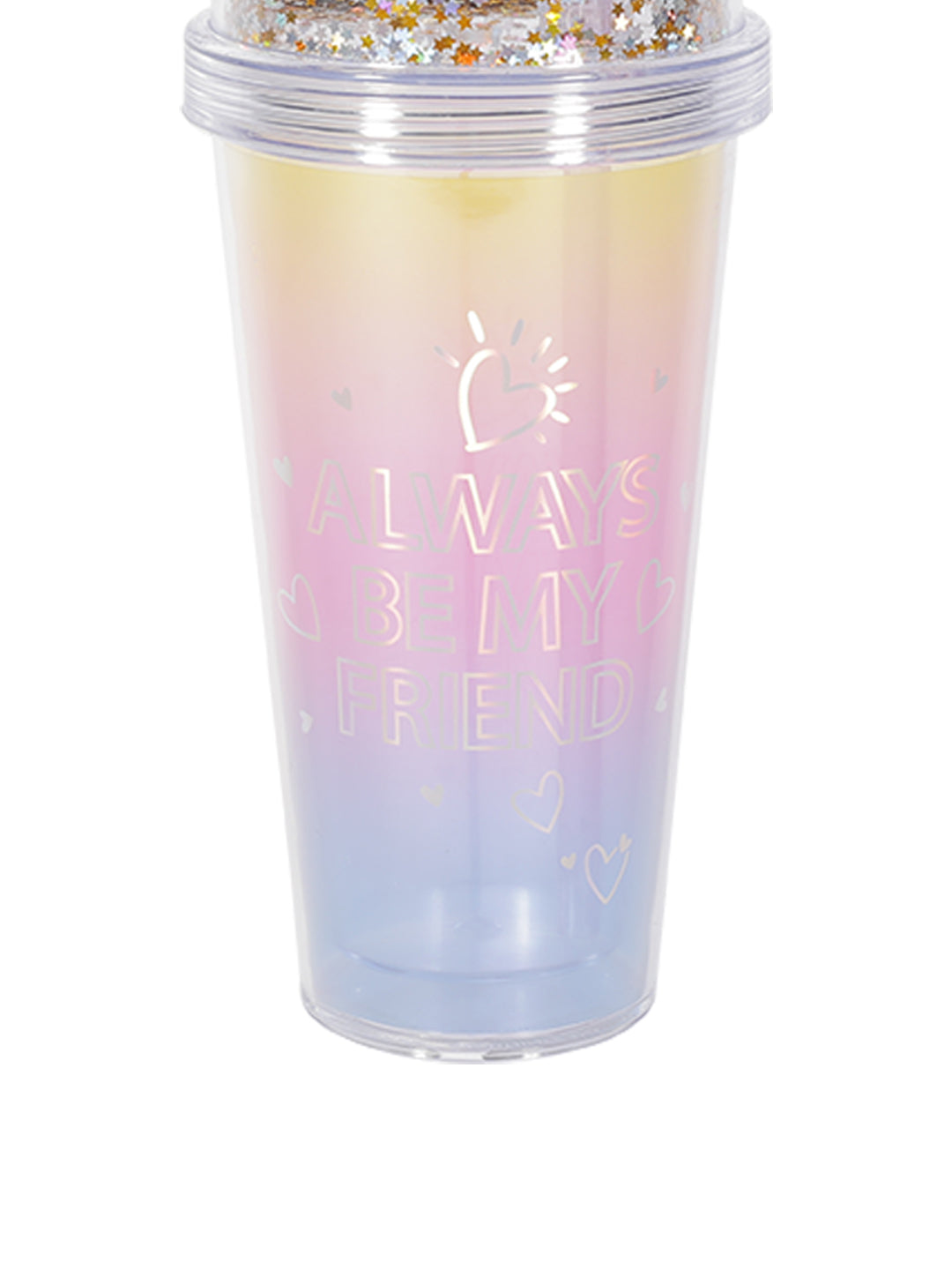 VON CASA 380Ml Plastic Tumbler With Straw And Lid