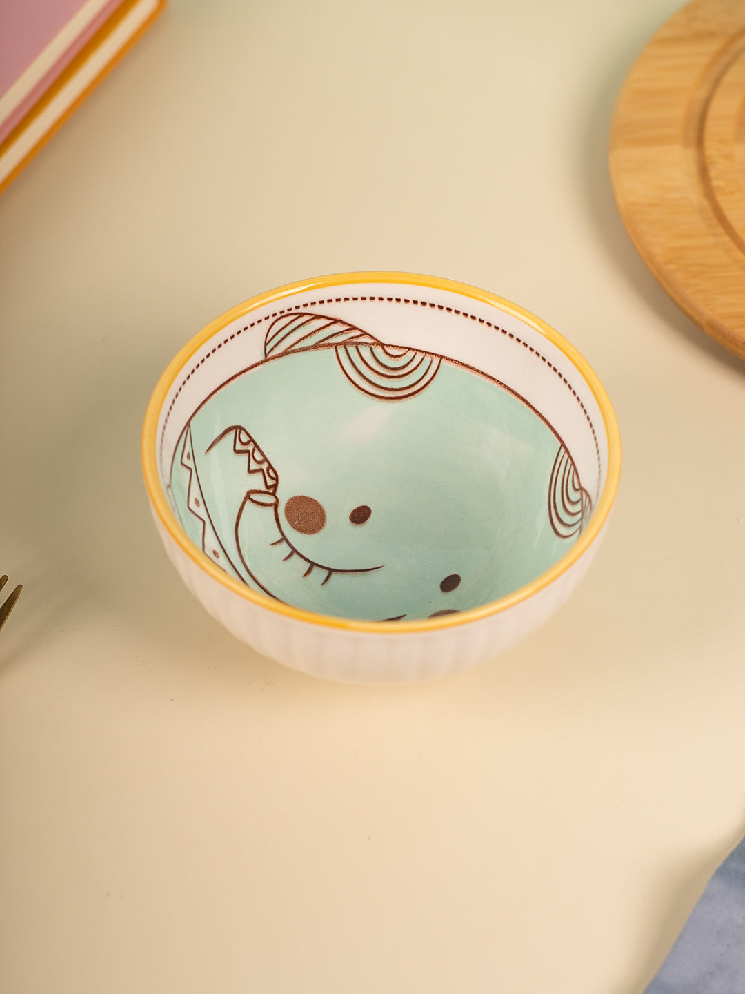 VON CASA 300Ml Ceramic Kid Bowl - Turquoise
